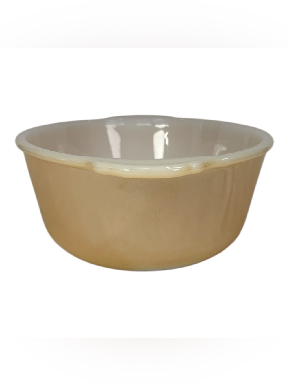 Anchor Hocking Fire King 467 Peach Luster 1.5 QT Oven Ware Casserole Dish Bowl - Picture 2 of 7